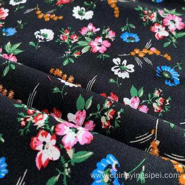 Original 105gsm Elegant Flower Print 100%Rayon Fabric For Dress